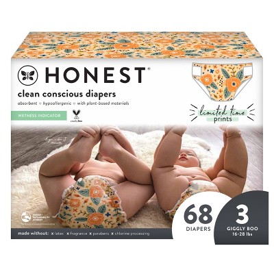 The Honest Company Disposable Diapers - Prairie Petals - Size 3 - 68ct