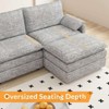 COZONY 108" Modular Sectional, Deep-Seat Chenille L-Shaped Cloud Sofa for 4 w/ Movable Ottoman, Living Room/Apartment - 4 of 4