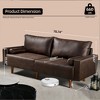 XIZZI Modern Compact 2-Seater Sofa for Small Spaces - Soft Polyester Fabric, Sponge & Plush Filling, Solid Wood Frame Loveseat in Multiple Colors - 3 of 4