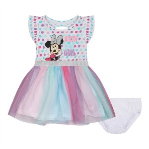 Disney Girl's Minnie Mouse Polka Dot Birthday Girl Dress and Panty Set, Purple, Size 5T - 1 of 4