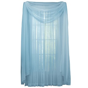 Collections Etc Sheer Window Scarf Curtain, Single Panel, - 1 of 3