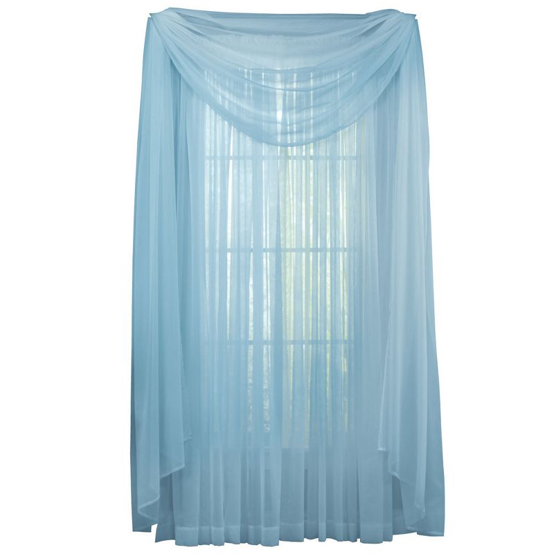 Collections Etc Sheer Window Scarf Curtain, Single Panel,, 1 of 4