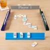 Juvale 4 Pack Domino Holder 13 inches, Wooden Dominoes Racks Trays Stand for Domino Table, Mexican Train, Chicken Foot, Mahjong - 4 of 4