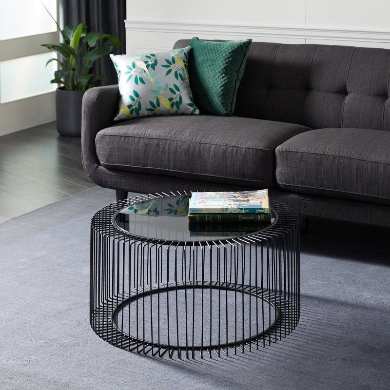 Contemporary Metal Coffee Table Black - Olivia &#38; May, 3 of 6