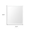 HomeRoots 26" White Framed Bathroom Vanity Mirror - 3 of 4