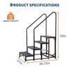 Portable RV Stairs with Handrail, Non-Slip RV Ladder with Rubber Mats for Travel Trailers, Campers, Hot Tubs, Porches & Poolside Use - 3 of 4
