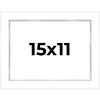 PosterPalooza | Modern Shadow Box 1" Depth White Picture Frame - UV Acrylic, Backing Board, Hanging Hardware - 2 of 4