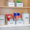 AuldHome Design White Farmhouse Baking Mix Organizers, 2pk; Enamel Divided Compartment Bins - 4 of 4