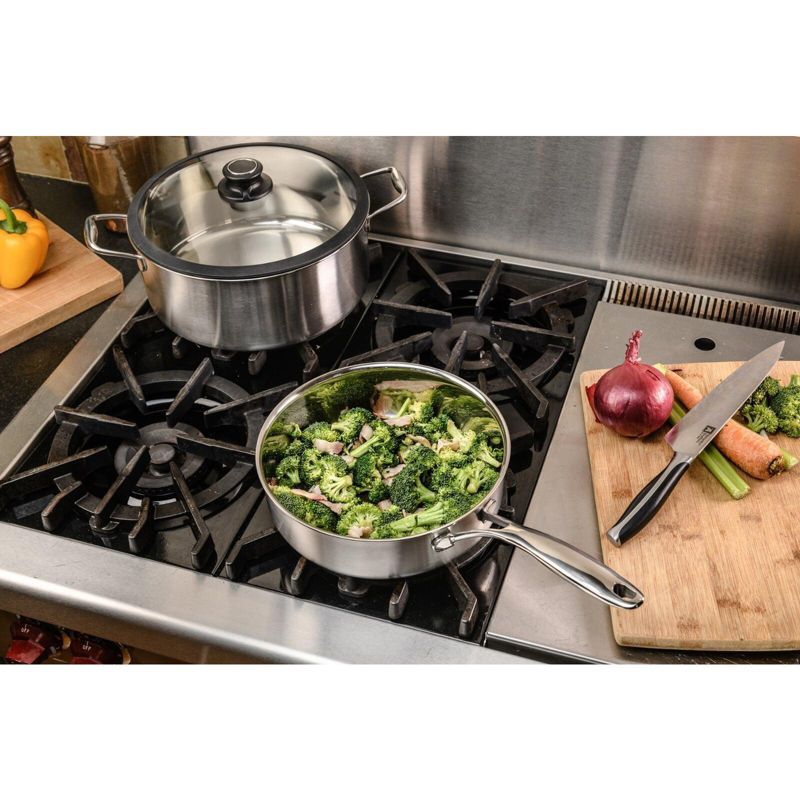 Frieling Black Cube, Saute Pan w/Lid, 9.5" dia., 3 qt., Stainless steel, 3 of 6