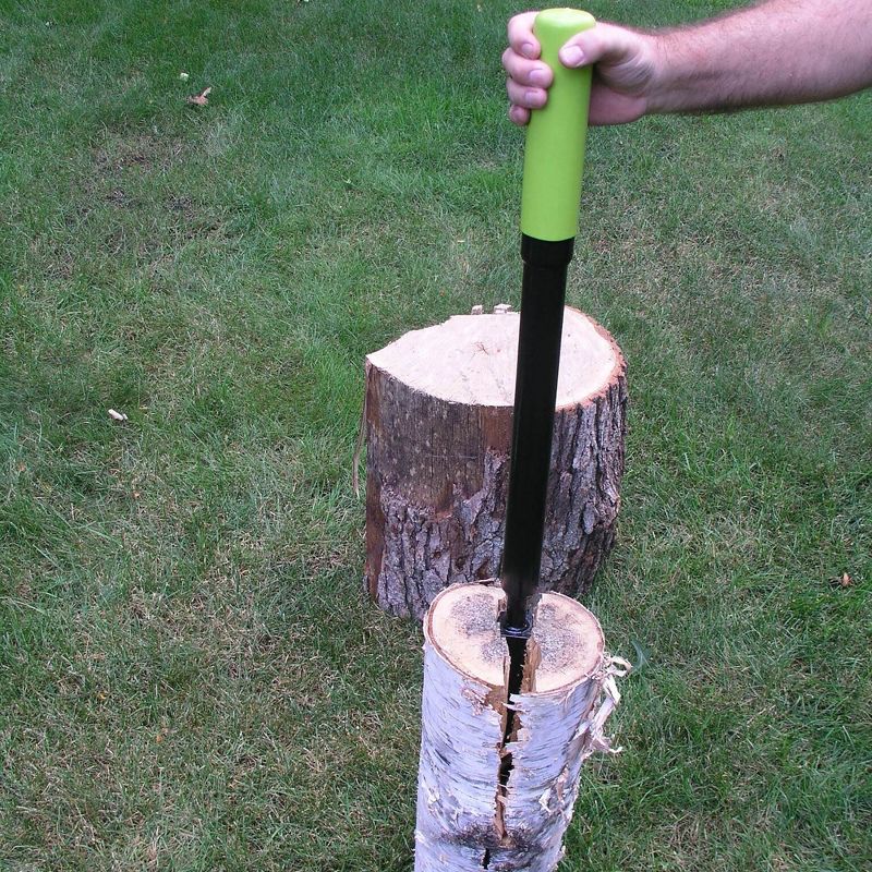 Timber Tuff TMW-11 Manual Slide Wedge Hammer Wood Log Steel Splitter Tool, Green, 2 of 6