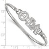 Black Bow Jewelry Sterling Silver Theta Phi Alpha Greek Life Bangle Bracelet 8 Inch - 2 of 3