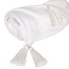 HomeRoots 60" X 50" White Woven Cotton Throw Blanket - 4 of 4