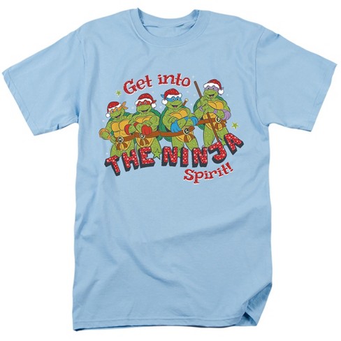 Teenage Mutant Ninja Turtles The Ninja Christmas Spirit Adult T-Shirt, Light Blue, Large - image 1 of 4