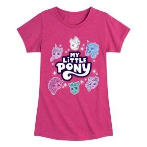 Girls' - My Little Pony - Heads Logo Fitted Short Sleeve Graphic T-Shirt - 1 of 3