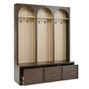 Lycvki 74.8"H Arched Design Wooden Hall Tree with Entryway Bench and 8 Retro Hooks - 3 of 4
