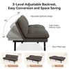 Dyonery Convertible Futon Sofa Bed with Detachable Cushion & Adjustable Backrest ,Folding Memory Foam Folding Loveseat Sleeper for LivingRoom - 4 of 4