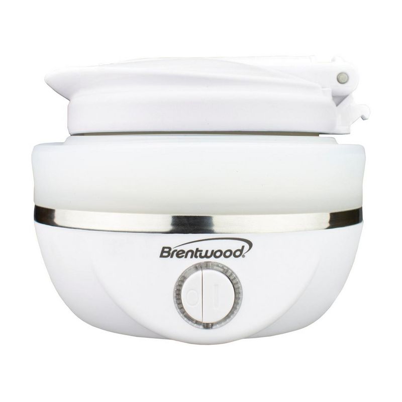 Brentwood Dual Voltage 3.3 Cup Collapsible Travel Kettle in White, 3 of 8