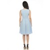 White Mark Women's Solid Fit and Flare Dress - 3 of 4