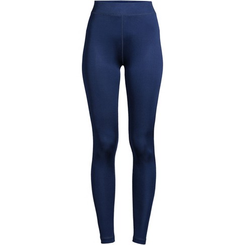 Lands' End Women's Silk Interlock Long Underwear Leggings Pants - Large -  Deep Sea Navy