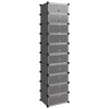 vidaXL Shoe Rack Black 17.3 in.x12.6 in.x68.5 in. PP - 2 of 4