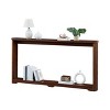 Grungis Minimalistic Console Table with Corrugated Texture,Narrow Wooden Entryway Table for Entranceways,Corridors - 4 of 4