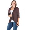 Plus Elbow Length Sleeve Open Cardigan - 24seven Comfort Apparel™ - 2 of 4