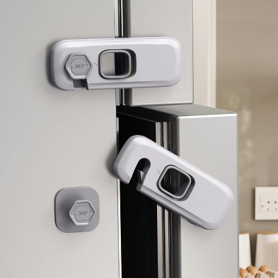 5 Pack Child Proof Refrigerator Lock, Fridge Locks for Kids with Sticky Adhesive Pads