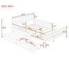 NicBex Twin/Full Size Bed Frame,Wood Platform Bed with Guardrails on Both Sides and 2 Storage Drawers,Bed Frame with Headboard for Teens,Kids - 3 of 4