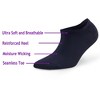 6 Pairs Men's Bamboo No Show Sneaker Socks Ultra Soft Moisture-Wicking Size 8-11.5 - 2 of 4