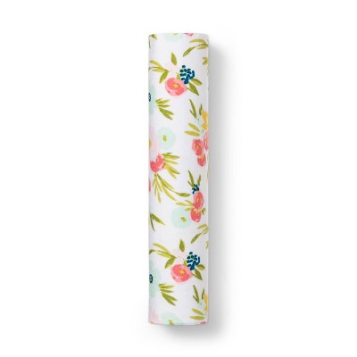 floral muslin swaddle blanket