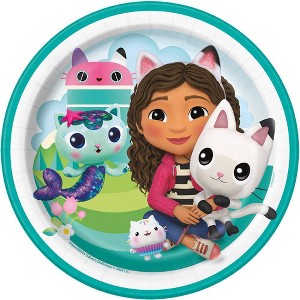 Gabby's Dollhouse 7" 8ct Paper Party Snack Plates - 1 of 3