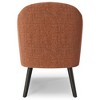 Storm Fabric Mid-Century Modern Accent Chair with Solid Rubberwood Frame, Removable Cushioned Seat and Angled Legs - 4 of 4