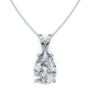 Pompeii3 4Ct Solitaire Diamond Pendant Lab Created 14k Gold - 1 of 2