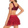 Women's V Neck Twist Front Bikini Top Push Up Padded Swim Top - 4 of 4