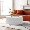 WhizMax Sleek and Modern Round Coffee Table with Eye-Catching Relief Design - 3 of 4