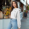 Dalix Salty Embroidery Fleece Hoodie Cropped Long Sleeve Drawstring Fall Spring Womens - 4 of 4
