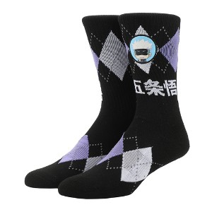 Jujutsu Kaisen Chibi Satoru Gojo Adult Black Athletic Crew Socks-OSFA - 1 of 4