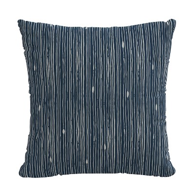 18"x18" Polyester Shibori Striped Square Throw Pillow - Skyline Furniture