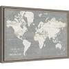 Amanti Art Slate World Map by Sue Schlabach Canvas Wall Art Print Framed 23-in. x 16-in. - 3 of 4