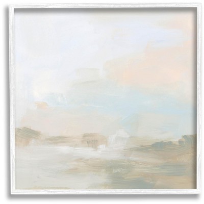 Stupell Industries Modern Neutral Landscape Abstract Framed Giclee Art