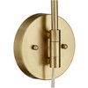 360 Lighting Carla Modern Swing Arm Wall Lamps Set of 2 with Smart Sockets Brass Plug-In Light Fixture USB Adjustable Shades for Bedroom - 4 of 4