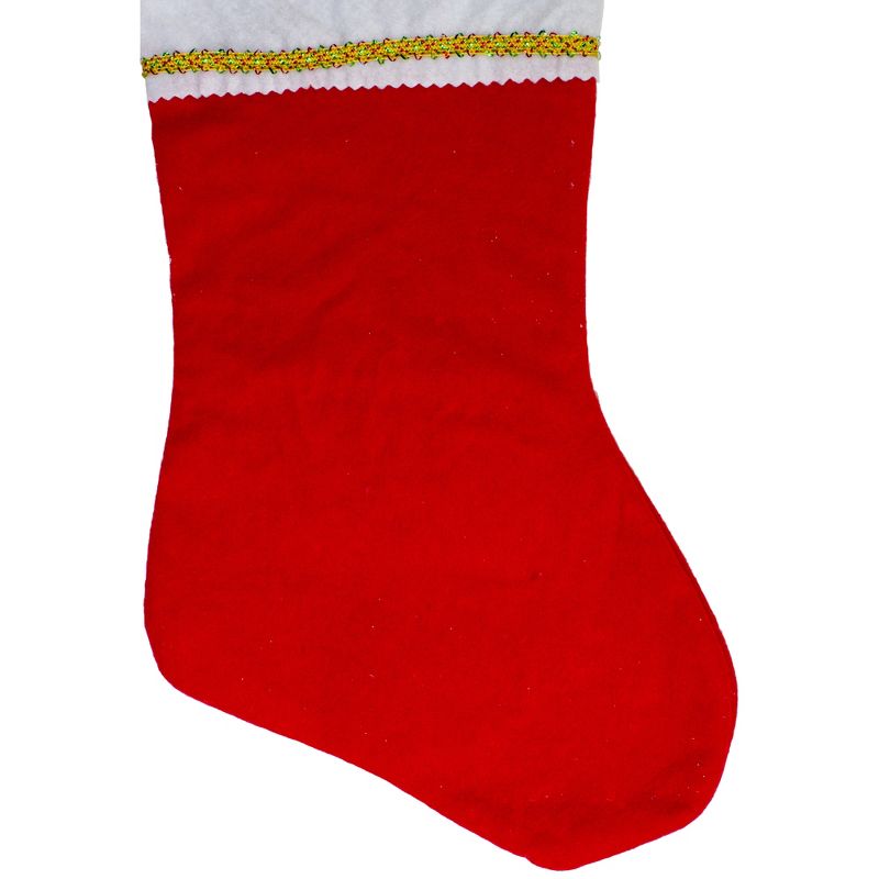 Northlight 19" Red and White Soild Christmas Stocking with Gold Glitter Pen, 3 of 4