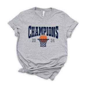 Simply Sage Market Women's College Basketball 2024 Champions CT Short Sleeve Graphic Tee - 1 of 3