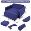7 Piece Modular Kids Play Couch – Convertible Sofa & Fort Builder for Playrooms, Bedrooms, and Imaginative Play - 2 of 4
