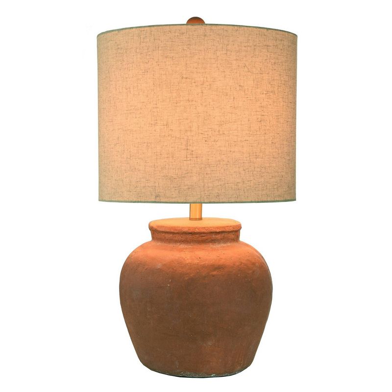 Rustic Cement Table Lamp Terracotta Finish - StyleCraft, 3 of 8