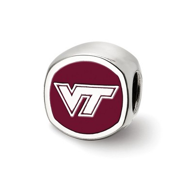 Black Bow Jewelry Sterling Silver Virginia Tech Hokies NCAA Bead Charm
