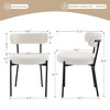 Dining Chairs Set of 2, Upholstered Dining Room Chairs with Metal Legs, Dining Chairs for Kitchen,  Dining Room - 2 of 4