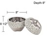 Dahlia Studios Victoire Silver and Crystal 8 1/2" High Ceramic Apple - 4 of 4