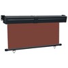VidaXL Balcony Side Awning 65"x98.4" Brown - 3 of 4
