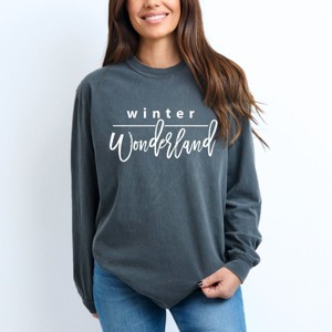Simply Sage Market Winter Wonderland Garment Dyed Long Sleeve - L - Pepper - 1 of 4